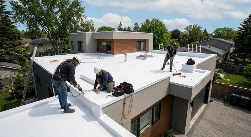 Modern Flat Roof Systems In Oswego