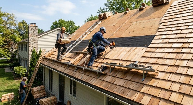Wood Shake Roof Replacement