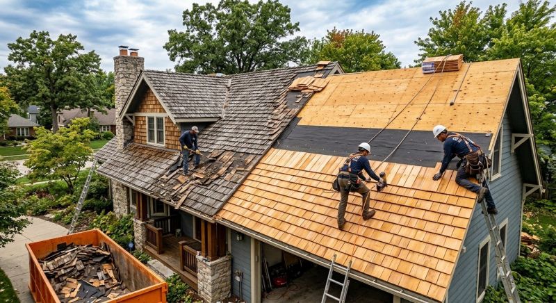 Wood Shake Roof Replacement